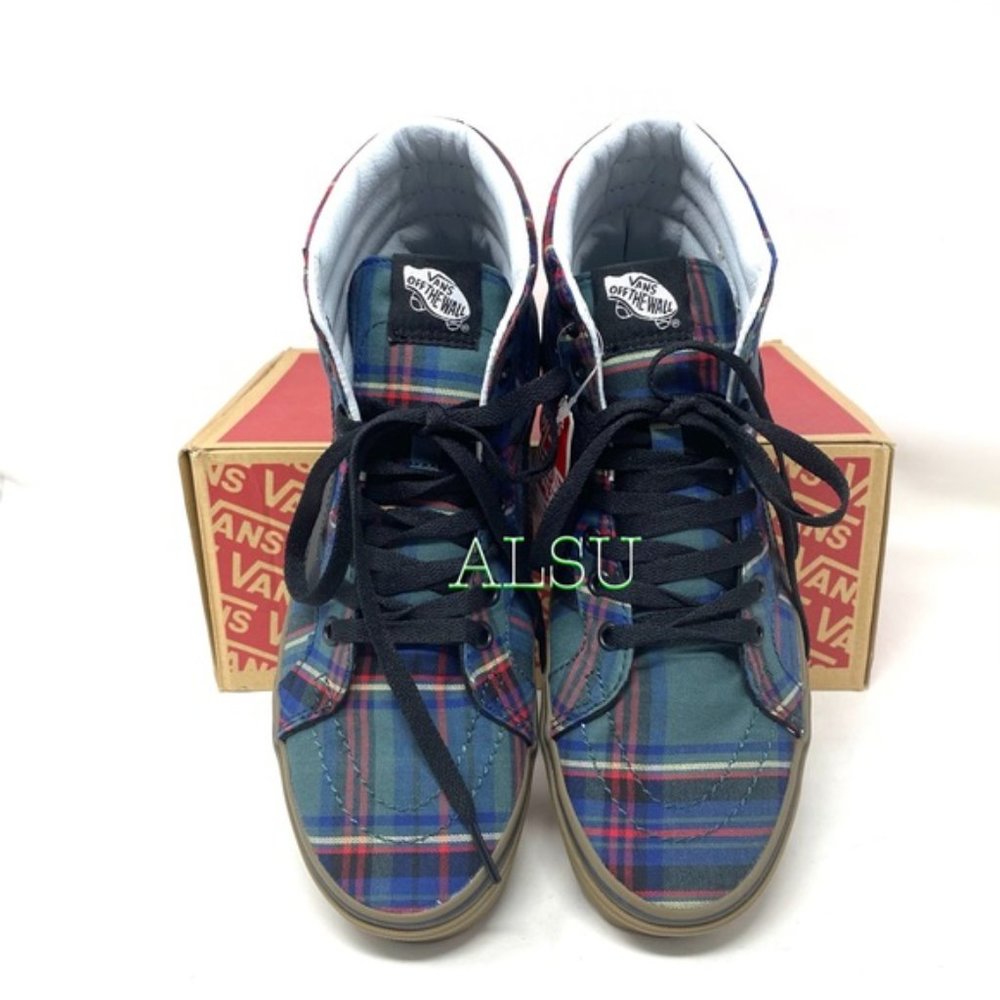 💖MEGA SALE💖VANS SK8-HI Reissue Tartan Canvas Shoes Women’s Size 5 VN0A2XSBU5R - Picture 5 of 10